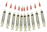 Creative Hobbies Glue Applicator Syringe for Flatback Rhinestones & Hobby Crafts, 5 Ml with 18 Gauge Pink Precision Tip - Value Pack of 10