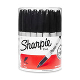 Sharpie Fine Point Permanent Marker, Black (Canister with 36 Pens)