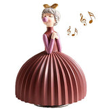 Purple Dress Girl Wind-up Music Box, Musical Box Anniversary Christmas Birthday Gift for Wife Daughter Girlfriend Girl Mother's Day Valentine's Day Figurine Music Home Decor Fur Elise