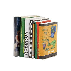Odoria 1:12 Miniature 6Pcs Books School Supplies Dollhouse Decoration Accessories