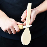 2 Pack Wood Carving Spoon Blank Basswood Unfinished Wooden Craft Whittling Kit for Whittler Starter