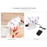 Portable Sewing Machine, Mini Handheld Sewing Machine, Automatic Electric Sewing Machine Hand Stitch Clothes Quick Repairing for Cloth, Curtain, Household and Travel Use
