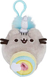 GUND Pusheenicorn Donut Log Backpack Clip Plush Stuffed Animal Cat Unicorn, 5"