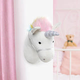 GUND Unicorn Plush Head Stuffed Animal Hanging Wall Décor, White, 15"