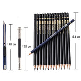 Nyoni Sketch Pencil Set for Artist, Beginner, Student with Metal Case Graphite Charcoal Drawing Supplies