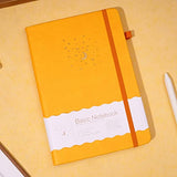 CAGIE Lined Journal Notebook for Work, Hardcover Notebook Journal with Pen Loop, A5 Notebook Journal Cover, Medium 5.7" x 8.3", (Yellow Ruled)