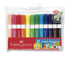 Faber and Castell 12 Count Washable Broadline Jumbo Markers by Faber Castell