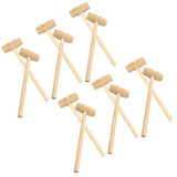 12 Pieces Wooden Crab Mallets Seafood Lobster Shellfish Cracker Wood Hammers for DIY Craft