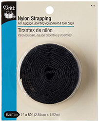 Dritz 478 Nylon Strapping, 1 x 60-Inch, Black