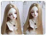 Clicked BJD Doll Centre Parting Long Straight Wig for 1/3 1/4 1/6 Dolls DIY Supplies Doll Making DIY Accessory,C,1/6
