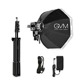 GVM 80W Video Light, Studio Lights for Photography, Softbox Lighting Kit with Bowens Mount, CRI97+ 5600K Colour Temperature , 22in Softbox, Tripod Stand, YouTube, Video, Wedding
