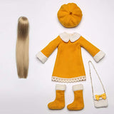 Fbestxie BJD 1/4 Doll Size 15.3 Inch 39CM Ball Joint SD Doll with Clothes Wigs DIY Toy Surprise Gift Doll for Girls,B