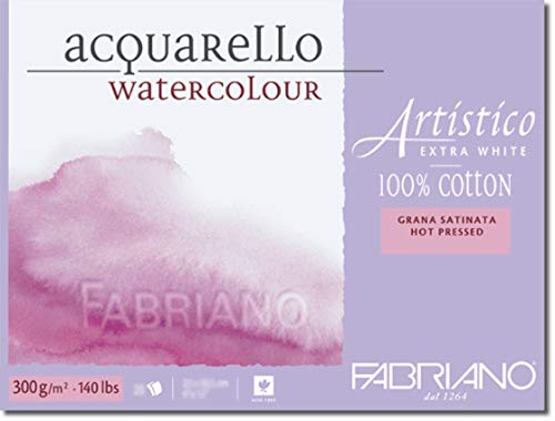 Fabriano - 71-00301218 - AEW BL 4CO Watercolour Paper - 12.5 x 18cm Extra White