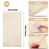 12 Pack 4 x 8 x 1/16 Inch-2 mm Thick Basswood Sheets for Crafts Unfinished Plywood Sheet Rectangular Craft Wood Sheet Boards for DIY Projects, Architecture Models, Engraving, Wood Burning, Staining