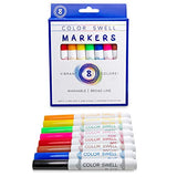 Color Swell Art Supplies Bulk Pack (12 Washable Markers, 12 Watercolor Paints, 12 Crayons) Perfect for Families, Classrooms, and Parties