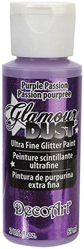 DecoArt Glamour Dust 2-Ounce Purple Passion Glitter Paint