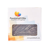 PandaHall Elite 1 Box of About 30pcs Nickel and Lead Free Tibetan Style 6 Kinds Feather Charm