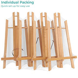 VISWIN 16PCS Tabletop Display Easels 4 Sizes(10",12",14",16"H), Foldable A-Frame Beech Wood Tripod Easel Stand, Small Table Easel Set for Artist, Adult, Kids, Students Classroom, for Painting, Display