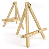 ARTEZA Tripod Easel, 12", Pack of 6, Natural Pine Wood Finish with Non-Slip Legs, Ideal for