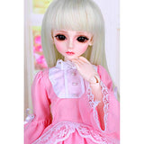 MEESock BJD Girl Dolls Clothes Pink Lace Dress for 1/3 1/4 1/6 1/8 SD Doll Fairy Princess Dress Up(Do Not Include Doll),1/8
