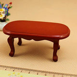 PULABO 1:12 Dollhouse Miniature Coffee Table Living Room Furniture Doll House Red Table Durable Service Practical