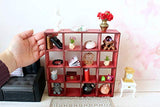 Miniature Drawer Dollhouse Furniture. 1:6 scale Bookcase Display Shadow Shelf