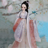 BJD Handmade Doll Chinese Han Dynasty Women's Clothing for 1/3 BJD Girl Dolls Clothes Accessories,1/3