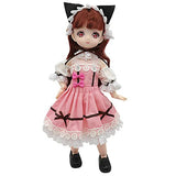 SingYang bjd Doll Dress, 12" Smart Doll cat Ear Accessories and Dress, 1/6 Ball Joint Doll Lolita Dress (Clothes only, Doll not Included)