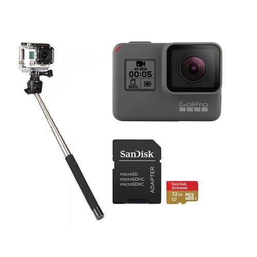 GoPro HERO5 Black - Bundle with 32GB SDHC Card, and Selfie Stick