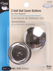 Dritz Half Ball Cover Buttons, Size 60