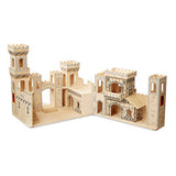 Melissa & Doug Deluxe Folding Medieval Wooden Castle - Hinged for Compact Storage