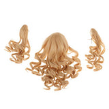 CUTICATE Bjd Doll Wig 1/3 HighTemperature Wire Long Light Yellow Wavy Dolls Hair Wig