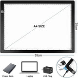 Light Pad A4,HIRALIY Light Board Diamond Painting Durable Aluminium Frame Touch Dimmer LED Diamond Art Light Box with 4 Fasten Clips for Tracing,Drawing,Sketching Animation,Weeding Vinyl