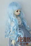 BJD Wig JD148 8-9inch 21-23CM Blend Blue Long Wave Vora 1/3 Synthetic Mohair BJD Wigs SD Doll Accessories