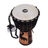 WYKDL Drum Bongo Congo African Wood Drum - MED Size- 12" High - Professional Sound - NOT Made in China 10-inch Hand-Carved Djembe Drum
