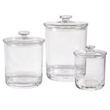 STORi Premium Quality Clear Plastic Apothecary Jars | Set of 3