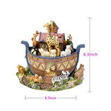 LOVE FOR YOU Noah's Ark Music box Christian Bible Stories for Home Decor ornaments Birthday Gift Baptism gift
