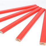 72Pcs Carpenter Pencils 7 inch Octagonal Red Hard Black Lead Carpenter Pencil Woodworking Marking Tool