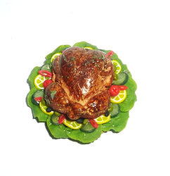 Baked chicken. Dollhouse miniature 1:12