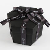 Lidelazon Hexagonal Explosion Box Creative DIY Handmade Surprise Explosion Gift Box Love Memory Scrapbooking Photo Album Gift Box for Birthday