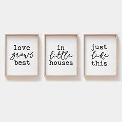 MoharWall Bedroom Wall Prints Love Quotes Wall Art, Love Grows Best in Little Houses Just Like This, House Living Room Décor