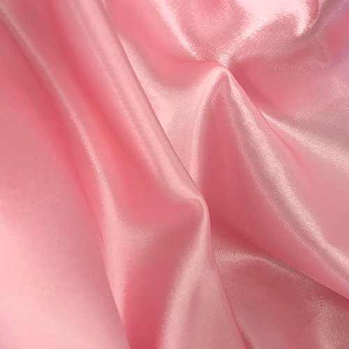 Crepe Back Satin Bridal Fabric Drapery Soft 60" Inches By the Yard (1 YARD, Light Pink)