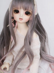 softgege (17.5-19CM) BJD Doll Hair Wig 1/4 MSD AOD DF DZ DOD LUTS / Gray-Pink FBE123