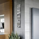 Statements2000 Silver 3D Abstract Metal Wall Art Sculpture Wave - Modern Home Decor by Jon Allen - 46.5" x 6"