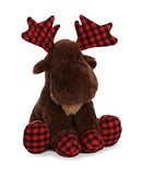 Aurora World Moose Lumberjack Plush, Brown