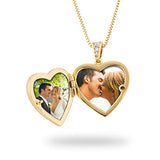 Things Remembered Personalized Gold Tone Pave Heart Locket with Engraving Included