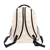 Oarencol Cute Pink Bunny Orange Peach Lovely Rabbit Cartoon Animal Backpacks Bookbags Daypack Travel School College Bag for Womens Girls Mens Boys Teens