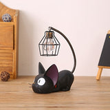 Resin Cat Design lamp Creative Night Light Table Bedside Lamps for Reading (Iron Wire Lampshade)