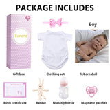 EURORA Reborn Baby Dolls Boys 18 Inch, Reborn Baby Dolls Boy Vinyl Silicone Body, Boy Reborn Baby Dolls with Clothes and Bottles Boy for Kids Age 3+ (Boy)