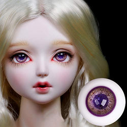 HMANE BJD Dolls Eyes, 16mm Glass Brilliant Purple Eyeball for 1/3 1/4 BJD Dolls (No Doll)
